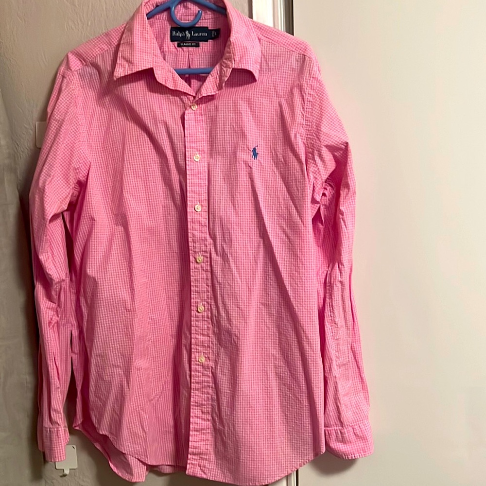 RALPH LAUREN BUTTON DOWN PINK GREAT CONDITION